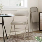 Chaises pliantes avec coussins rembourrés supportant jusqu'à 158 kg pour salle à manger, bureau à domicile, événements intérieurs et extérieurs