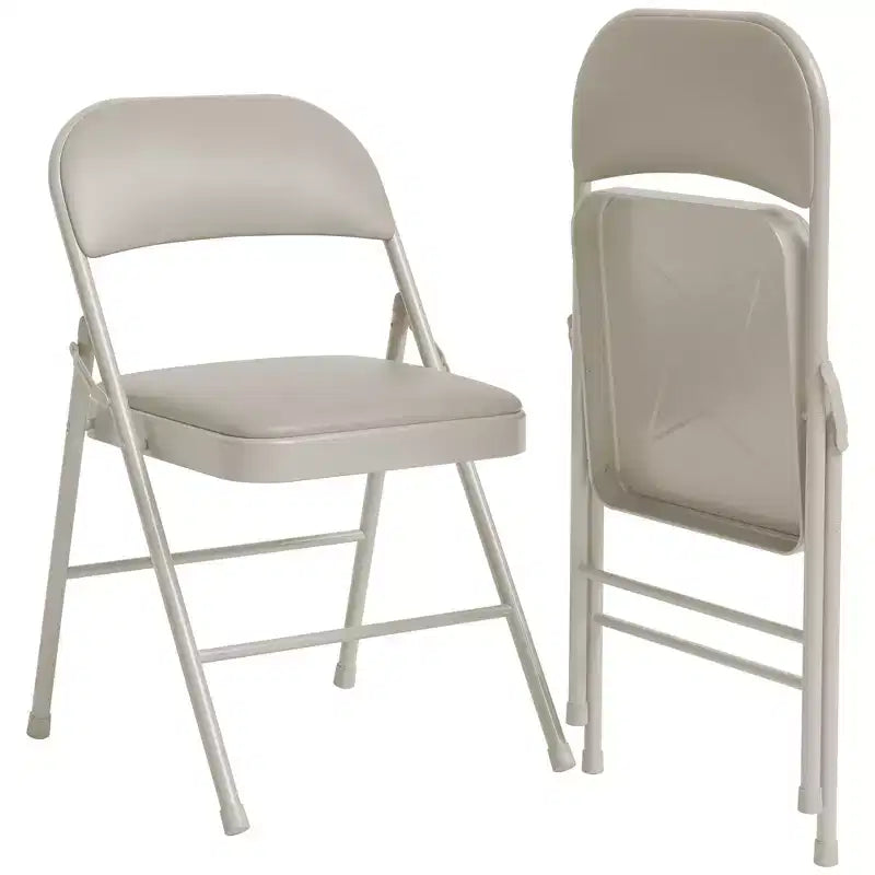 Chaises pliantes avec coussins rembourrés supportant jusqu'à 158 kg pour salle à manger, bureau à domicile, événements intérieurs et extérieurs