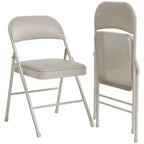 Chaises pliantes avec coussins rembourrés supportant jusqu'à 158 kg pour salle à manger, bureau à domicile, événements intérieurs et extérieurs