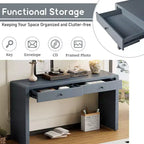 Console de style campagnard de 55 pouces avec coins arrondis sécurisés