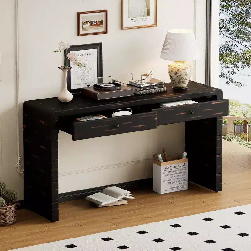 Console de style campagnard de 55 pouces avec coins arrondis sécurisés