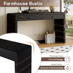Console de style campagnard de 55 pouces avec coins arrondis sécurisés