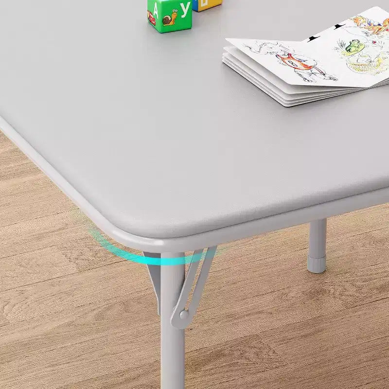 Table et Chaise Pliantes pour Enfants, Une Table et Deux Chaises, avec Coussins en PU, Facile à Placer, Convient aux Enfants pour Manger, Lire et Jouer