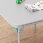 Table et Chaise Pliantes pour Enfants, Une Table et Deux Chaises, avec Coussins en PU, Facile à Placer, Convient aux Enfants pour Manger, Lire et Jouer
