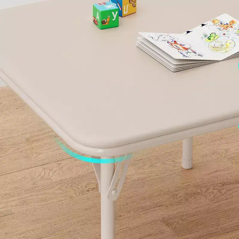 Table et Chaise Pliantes pour Enfants, Une Table et Deux Chaises, avec Coussins en PU, Facile à Placer, Convient aux Enfants pour Manger, Lire et Jouer