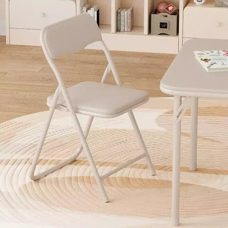 Table et Chaise Pliantes pour Enfants, Une Table et Deux Chaises, avec Coussins en PU, Facile à Placer, Convient aux Enfants pour Manger, Lire et Jouer