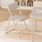 Table et Chaise Pliantes pour Enfants, Une Table et Deux Chaises, avec Coussins en PU, Facile à Placer, Convient aux Enfants pour Manger, Lire et Jouer