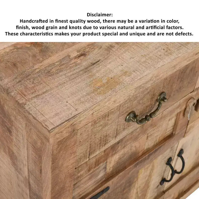 Meuble Artisanal en Bois de Mangue de Style Ferme de 39 Pouces