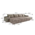 Grand canapé modulaire 135 Camel – 6 places