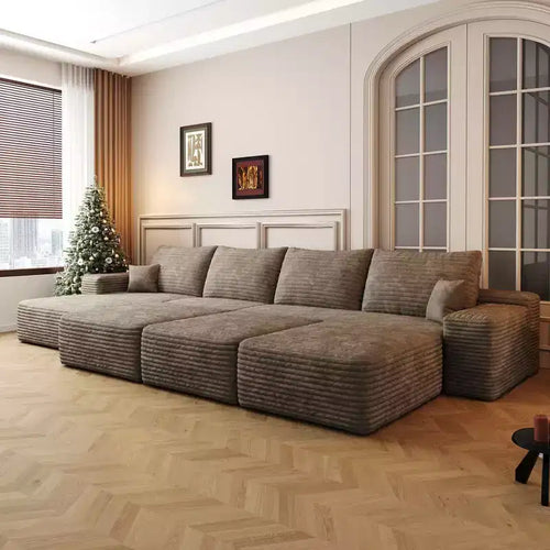 Grand canapé modulaire 135 Camel – 6 places