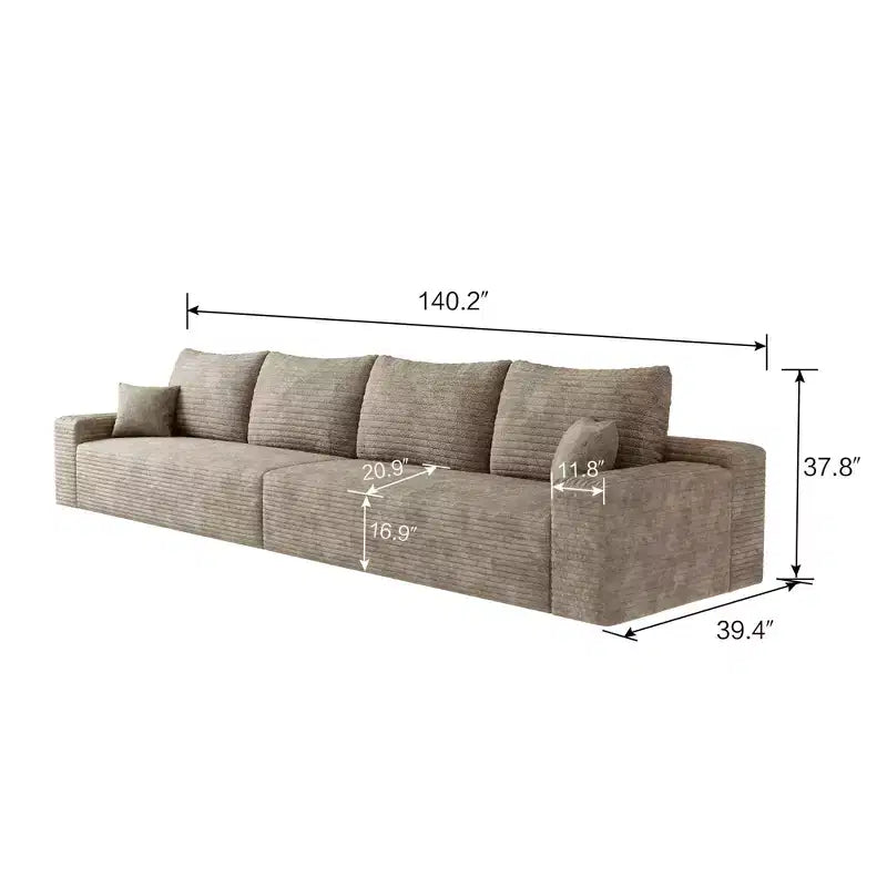 Grand canapé modulaire 135 Camel – 6 places