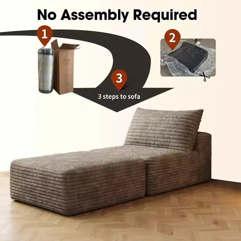 Grand canapé modulaire 135 Camel – 6 places
