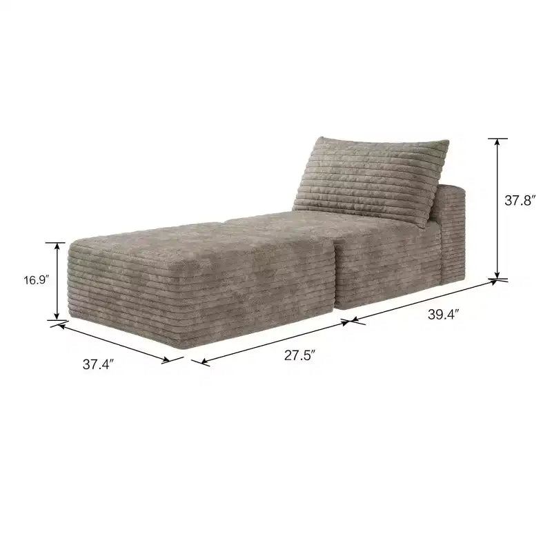 Grand canapé modulaire 135 Camel – 6 places