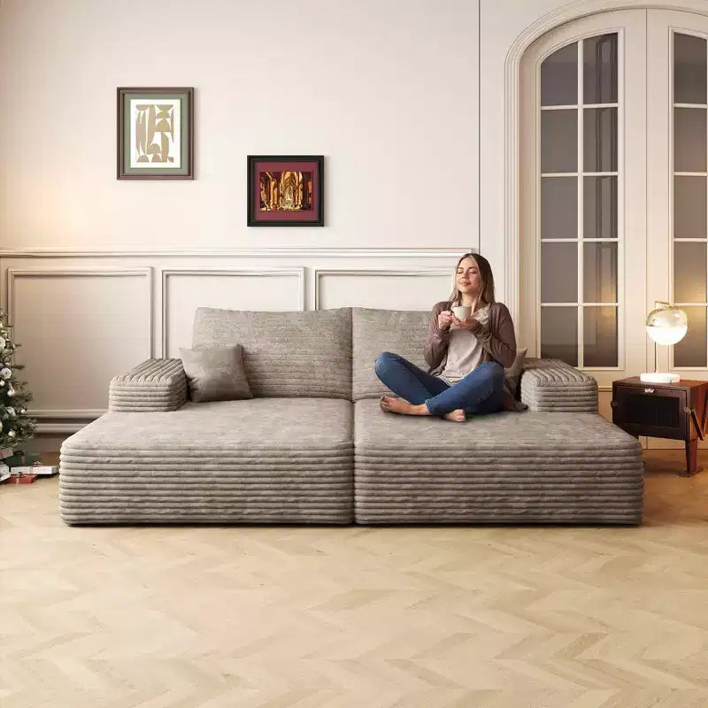 Grand canapé modulaire 135 Camel – 6 places
