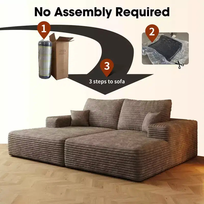 Grand canapé modulaire 135 Camel – 6 places