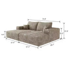 Grand canapé modulaire 135 Camel – 6 places