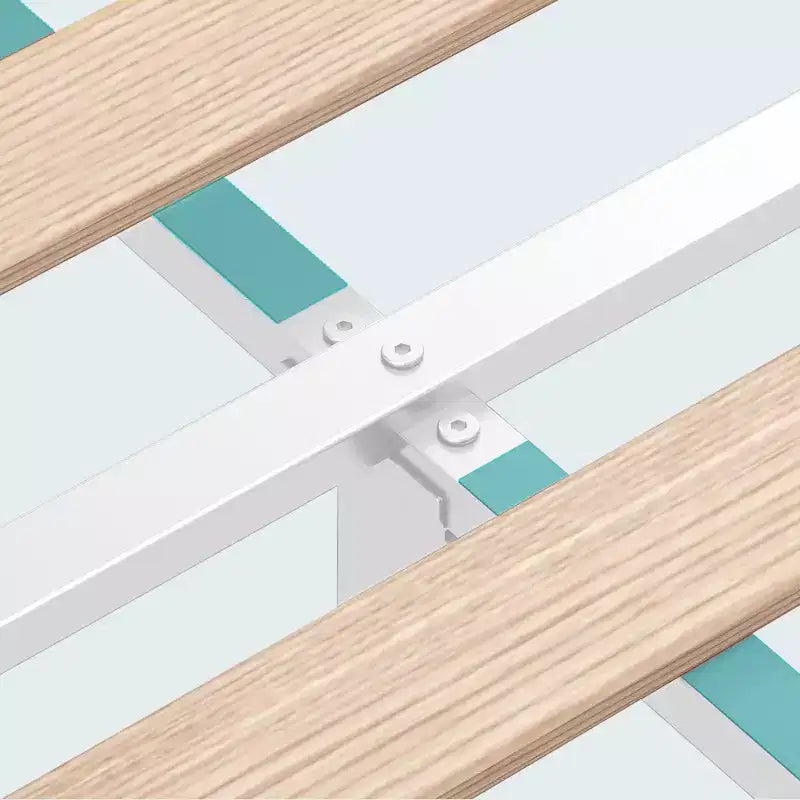 Lit rembourré avec tiroirs de rangement, tête de lit capitonnée et éclairage LED