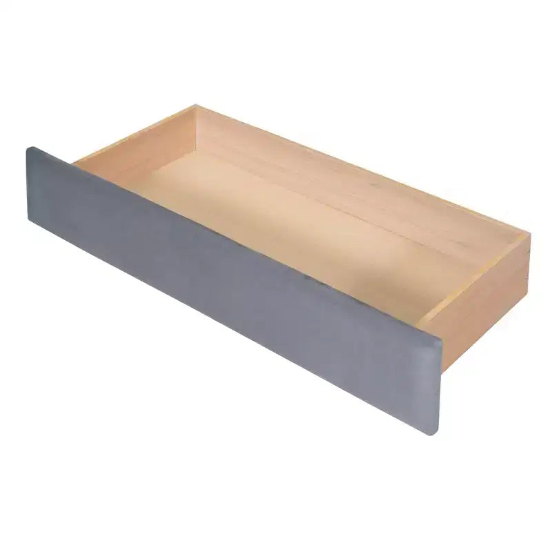 Lit de repos rembourré jumeau avec 2 tiroirs de rangement, accoudoirs et ports USB, canapé-lit à dossier touffeté pour salon