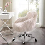 Fauteuil de bureau en similicuir noir, réglable en hauteur, 34 po H.