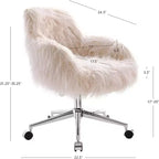 Fauteuil de bureau en similicuir noir, réglable en hauteur, 34 po H.