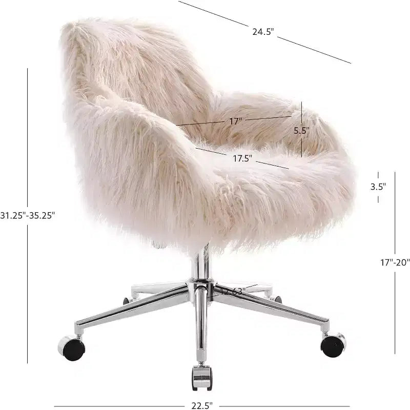 Fauteuil de bureau en similicuir noir, réglable en hauteur, 34 po H.