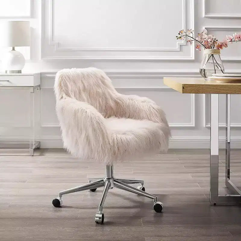 Fauteuil de bureau en similicuir noir, réglable en hauteur, 34 po H.
