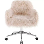 Fauteuil de bureau en similicuir noir, réglable en hauteur, 34 po H.