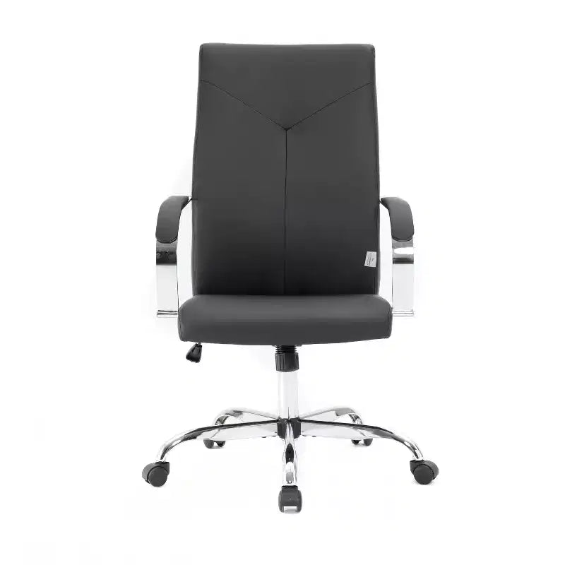 Chaise de bureau à hauteur réglable avec coussin gris, 33 po H