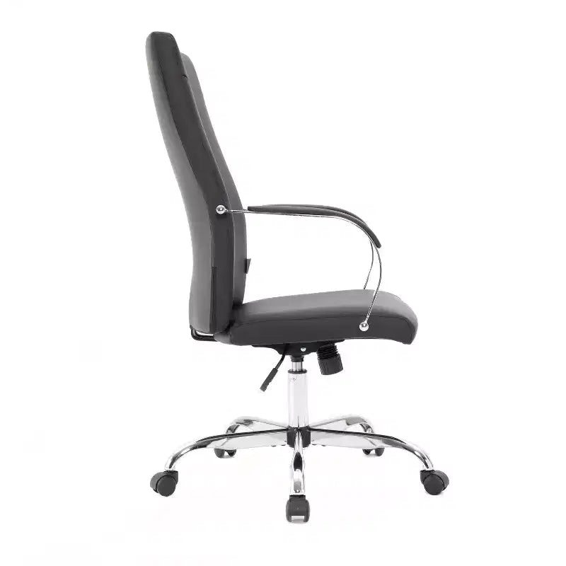 Chaise de bureau à hauteur réglable avec coussin gris, 33 po H