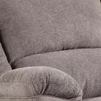 Fauteuil inclinable manuel, coussin capitonné, chenille gris mocha