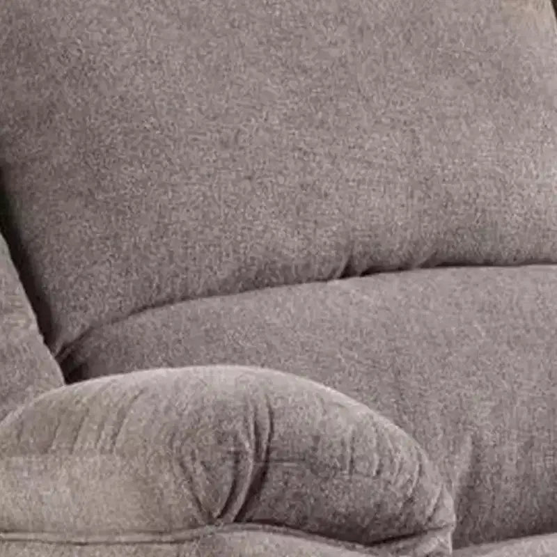 Fauteuil inclinable manuel, coussin capitonné, chenille gris mocha