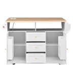 Îlot de cuisine roulant extensible multifonctionnel Lumi Modern