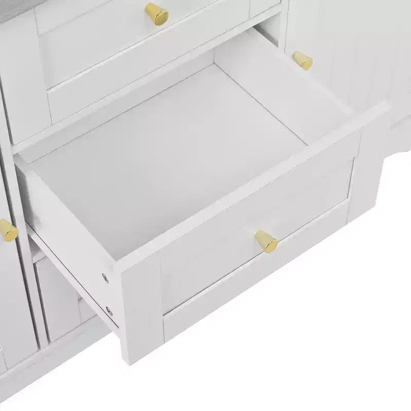 Îlot de cuisine roulant extensible multifonctionnel Lumi Modern