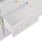 Îlot de cuisine roulant extensible multifonctionnel Lumi Modern