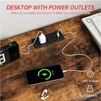 Meuble TV large de 63 po en tissu avec 14 tiroirs, grand centre de divertissement pour téléviseurs de 65 à 75 po avec prises électriques intégrées, pour chambre à coucher, penderie, salon