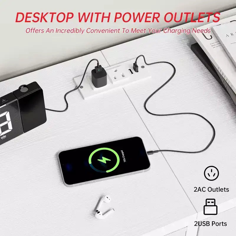 Meuble TV large de 63 po en tissu avec 14 tiroirs, grand centre de divertissement pour téléviseurs de 65 à 75 po avec prises électriques intégrées, pour chambre à coucher, penderie, salon