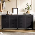 63 Wide Fabric TV Stand with 14 Drawers  Large Entertainment Center for 65-75 Inch TVs with Built-in Power Outlets, for Bedroom Closet Living Room