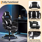 Chaise de bureau haute, chaise de direction en cuir à dossier haut pour gamer