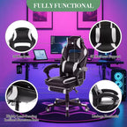 Chaise de bureau haute, chaise de direction en cuir à dossier haut pour gamer