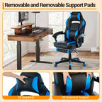 Chaise de bureau haute, chaise de direction en cuir à dossier haut pour gamer