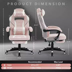 Chaise de bureau haute, chaise de direction en cuir à dossier haut pour gamer