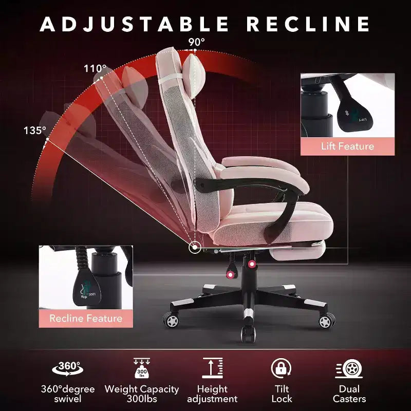 Chaise de bureau haute, chaise de direction en cuir à dossier haut pour gamer