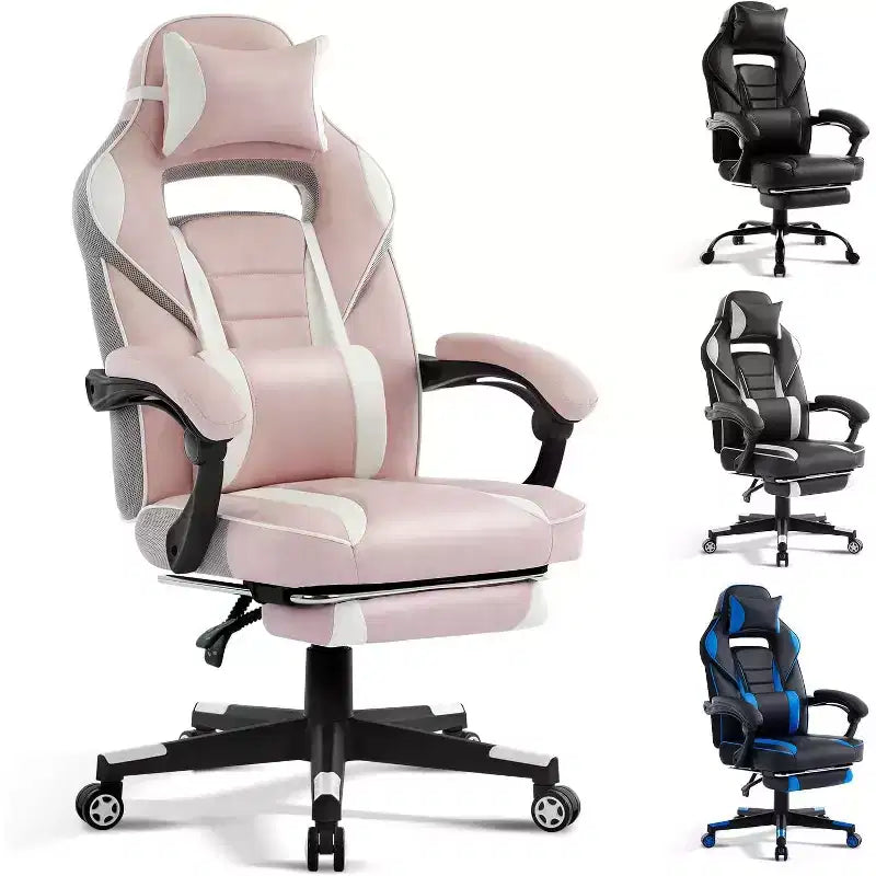 Chaise de bureau haute, chaise de direction en cuir à dossier haut pour gamer