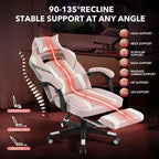 Chaise de bureau haute, chaise de direction en cuir à dossier haut pour gamer