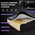Chaise de bureau haute, chaise de direction en cuir à dossier haut pour gamer