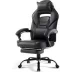 Chaise de bureau haute, chaise de direction en cuir à dossier haut pour gamer