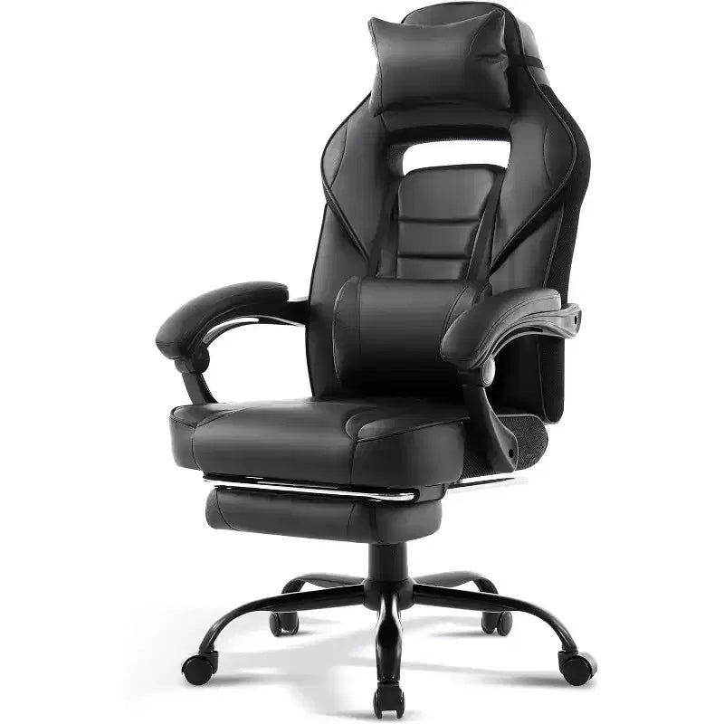 Chaise de bureau haute, chaise de direction en cuir à dossier haut pour gamer