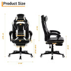 Chaise de bureau haute, chaise de direction en cuir à dossier haut pour gamer