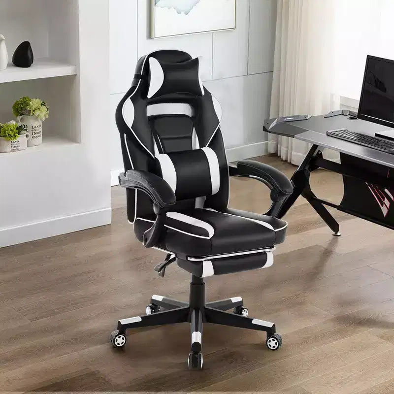 Chaise de bureau haute, chaise de direction en cuir à dossier haut pour gamer