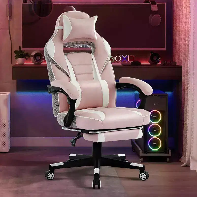 Chaise de bureau haute, chaise de direction en cuir à dossier haut pour gamer
